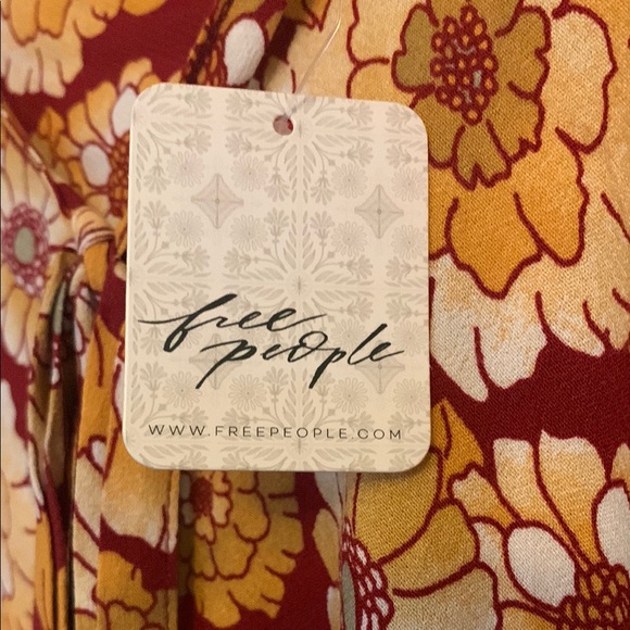 Floral Maxi Skirt in Red and Yellow - Picture 2 of 6